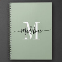 Anpassningsbar Monogram Namn Modern skript Swirls