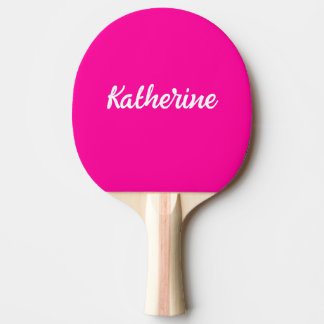 Anpassningsbar Monogram Namn Neon Rosa Pingisracket