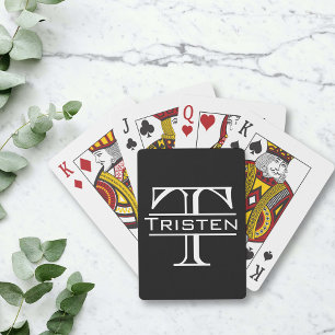 Anpassningsbar Monogram Namn Original Classic Casinokort