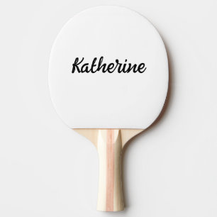 Anpassningsbar Monogram Namn Pure White Pingisracket