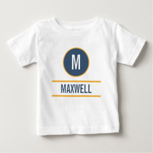 Anpassningsbar monogram namn textmall T-Shirt