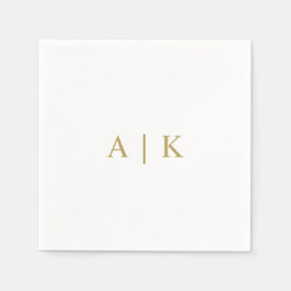 Anpassningsbar Monogram Napkins Faux Guld Pappersservett
