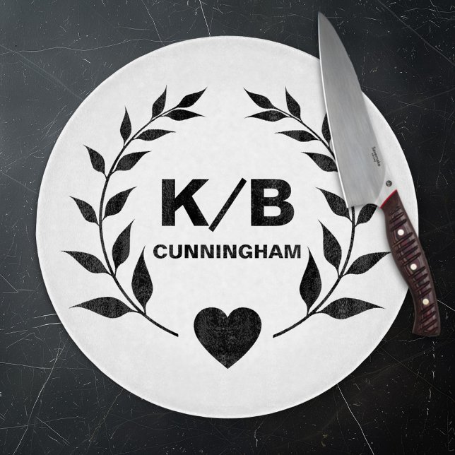 Anpassningsbar Monogram och efternamn Laurels och  (Skapare uppladdad)