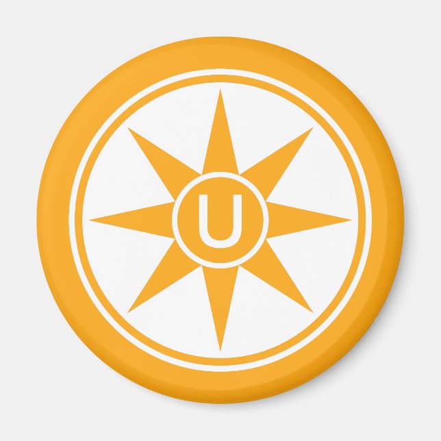 Anpassningsbar-monogram och färg-knappar magnet (Framsidan)