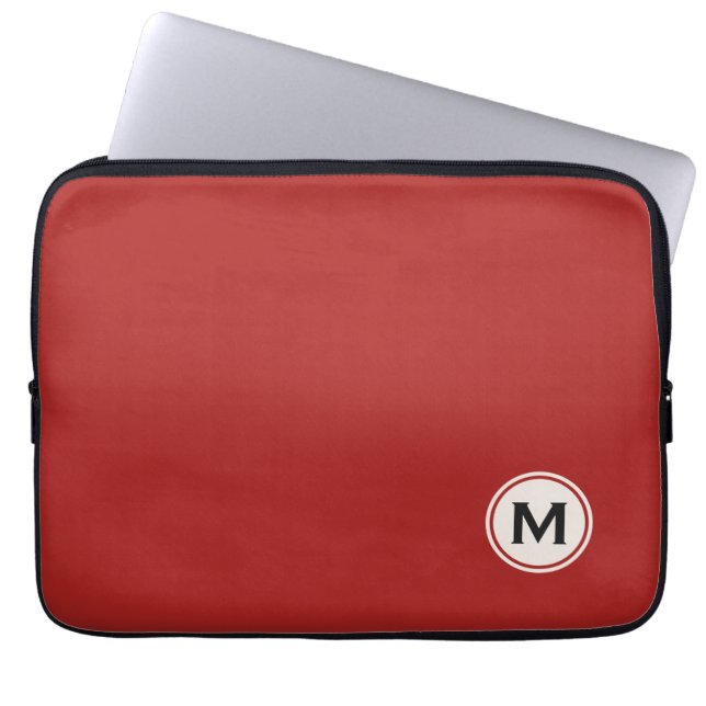 Anpassningsbar monogram och färg laptop sleeve (Framsidan)