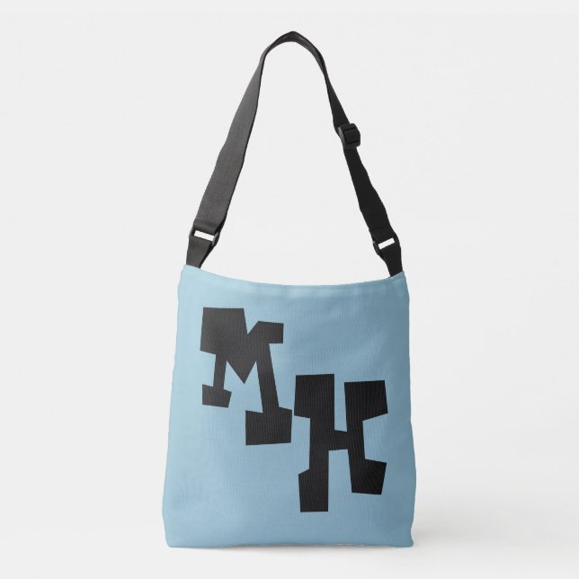 Anpassningsbar Monogram- och Färg-påsar Axelväska (Framsida)