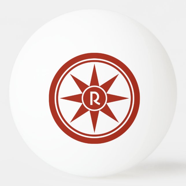 Anpassningsbar monogram och färg pingpong bollar (Framsidan)