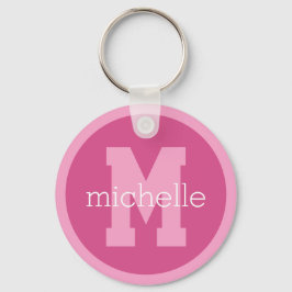 Anpassningsbar monogram och namn nyckelring