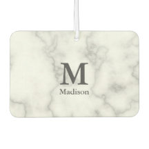 Anpassningsbar Monogram på Faux White Marble