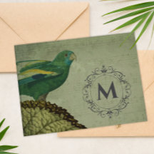 Anpassningsbar Monogram Parrot