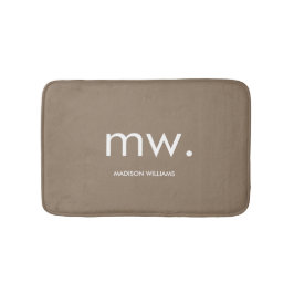 Anpassningsbar Monogram Pastel Elegant Snyggt Mode Badrumsmatta