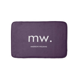 Anpassningsbar Monogram Pastel Elegant Snyggt Mode Badrumsmatta