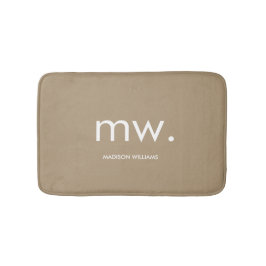 Anpassningsbar Monogram Pastel Elegant Snyggt Mode Badrumsmatta