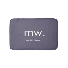 Anpassningsbar Monogram Pastel Elegant Snyggt Mode Badrumsmatta