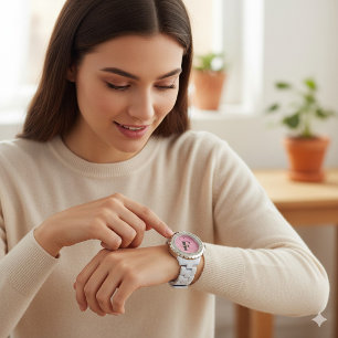 Anpassningsbar Monogram Personlig Namn Initial Armbandsur