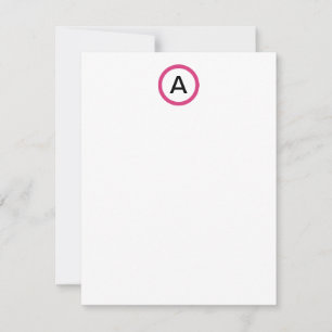 Anpassningsbar Monogram - platta anteckningskort Inbjudningar