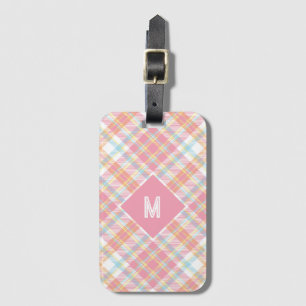 Anpassningsbar Monogram Play/Tartan Mönster Bagagebricka