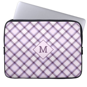 Anpassningsbar Monogram Play/Tartan Mönster Laptop Fodral