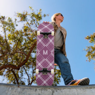 Anpassningsbar Monogram Play/Tartan Mönster Mini Skateboard Bräda 18,5 Cm