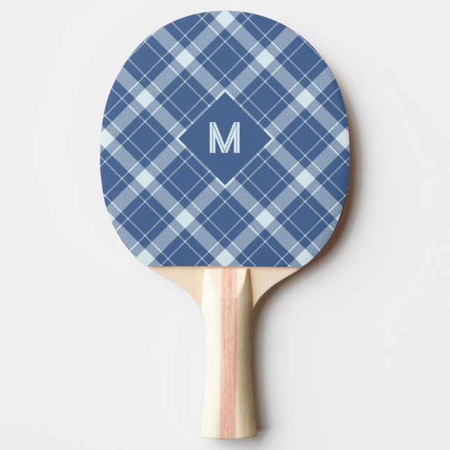 Anpassningsbar Monogram Play/Tartan Mönster Pingisracket (Framsidan)