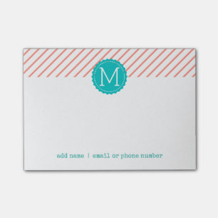 Anpassningsbar Monogram Post-it® Notes Post-it Block