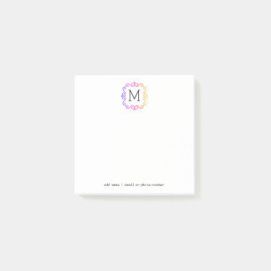 Anpassningsbar Monogram Post-it® Notes Post-it Block
