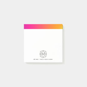 Anpassningsbar Monogram Post-it® Notes Post-it Block