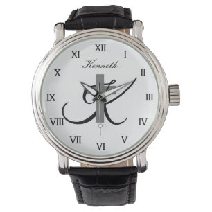 Anpassningsbar, monogram religiösa, kor, titta på armbandsur