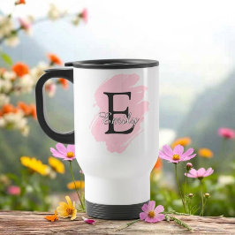 Anpassningsbar monogram-resemugg med färgaccent resemugg