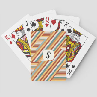 Anpassningsbar Monogram Retro 70s Geometric Poker- Casinokort