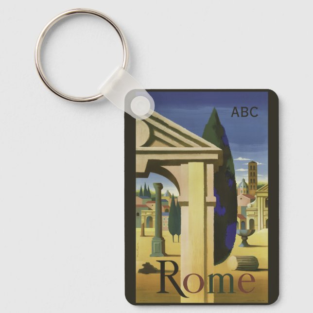 Anpassningsbar Monogram Roms Italien Nyckelring (Framsida)