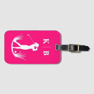 Anpassningsbar Monogram Rosa för kvinnors Personli Bagagebricka