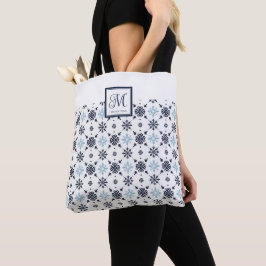 Anpassningsbar Monogram Snowflake Tygkasse