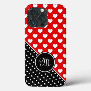 Anpassningsbar Monogram Snyggt Red, Black and Whit