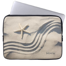 Anpassningsbar monogram Starfish laptop sleeve
