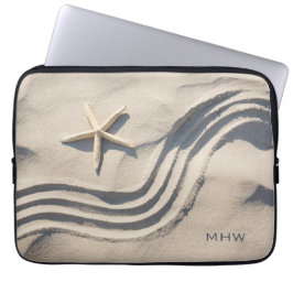 Anpassningsbar monogram Starfish laptop sleeve