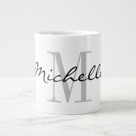 Anpassningsbar monogram stor gigantisk jumbo mugg