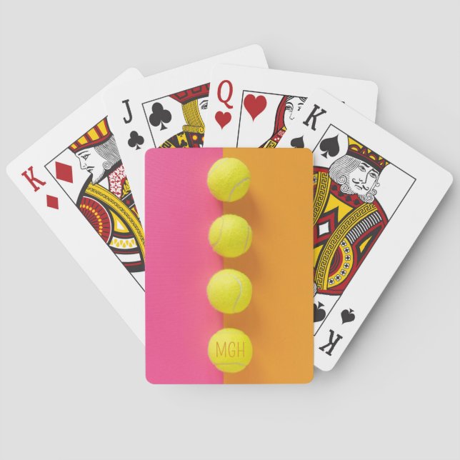 Anpassningsbar Monogram Tennis Bollar Casinokort (Baksidan)