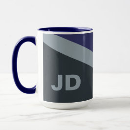 Anpassningsbar monogram Tri-Färg mugg - välj stil