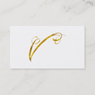 Anpassningsbar Monogram V faux guldgolv Monogram I Visitkort