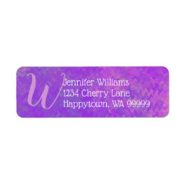 Anpassningsbar Monogram Violet Marcular Art Retura Returadress Etikett