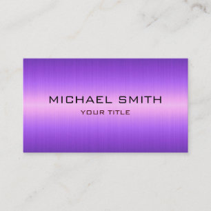 Anpassningsbar Monogram Violet Stainless Steel Met Visitkort