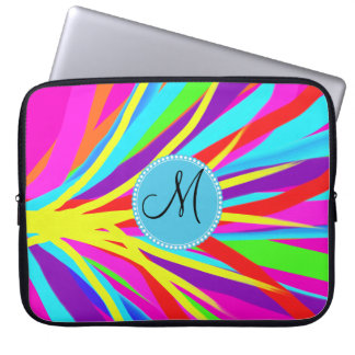 Anpassningsbar Monogram Vivid Färg Paint Penseldra Laptop Fodral