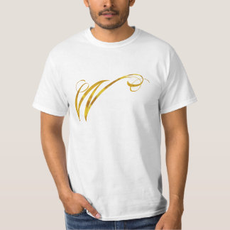 Anpassningsbar Monogram W faux Gold Foil Monogram T-shirt