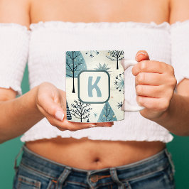 Anpassningsbar Monogram Winter kommer Kaffemugg