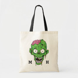 Anpassningsbar monogram Zombie tote bags Tygkasse