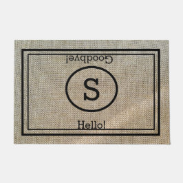 Anpassningsbar Monogrammad Hej och Farväl Rustic