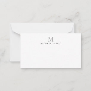 Anpassningsbar Monogrammad Simple Template Modern Anteckningskort