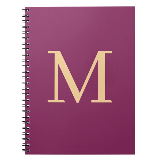 Anpassningsbar monogrammat anteckningsbok (Framsidan)