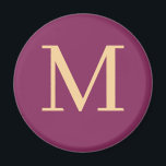 Anpassningsbar monogrammat magnet<br><div class="desc">Monogrammed magnet med elegant färg anpassa det nu. Klicka på anpassningsknappen om du vill lägga till din första</div>